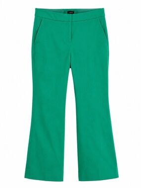 J. Crew Women's Green Wide-Leg Pants